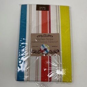 Benson Mills Striped Tablecloth Indoor Outdoor